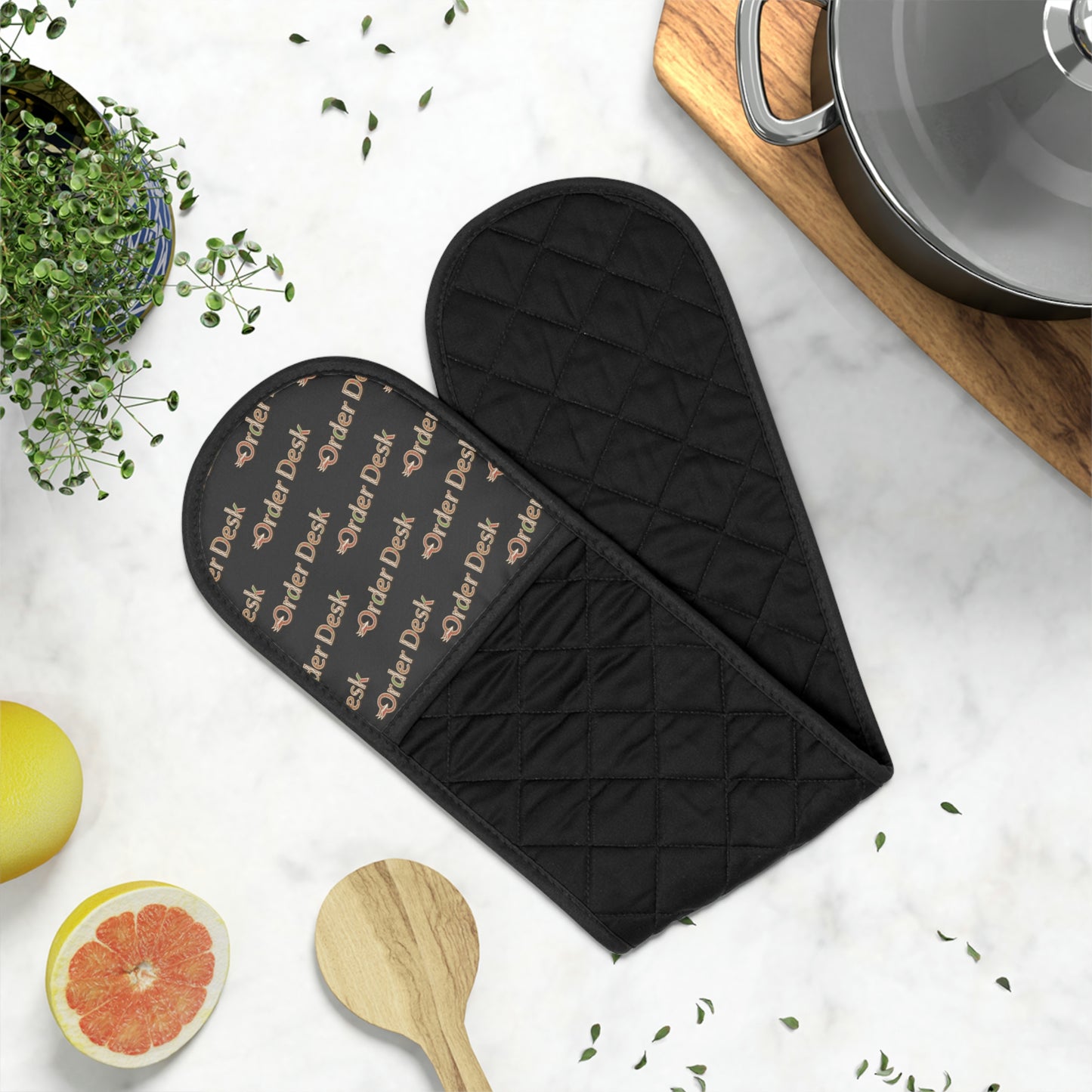 Order Desk Connected Oven Mitts