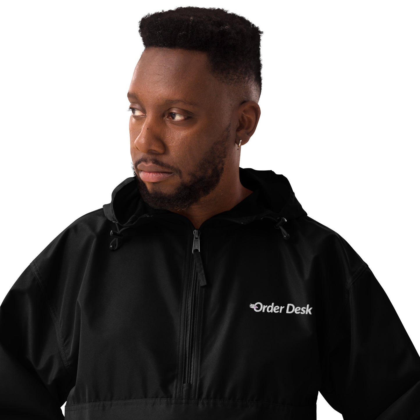 Order Desk Embroidered Champion Packable Jacket