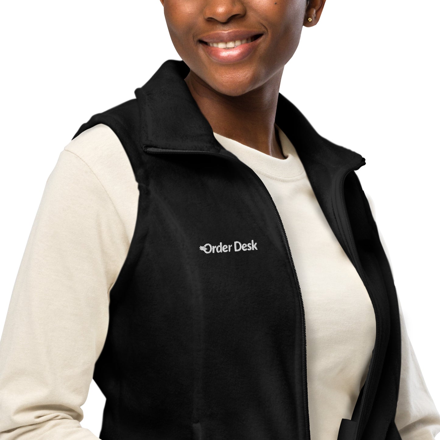 Order Desk Columbia Fleece Vest (Shorter Length)